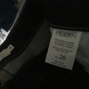 HIDDEN JEANS Clean High Waist Ankle Skinny Jeans In Dark Wash Size 26 NWOT